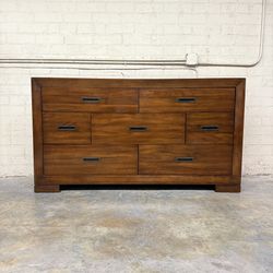 Delivery is available solid wood 7 drawers dresser storage unit chest $ 390 OBO!
