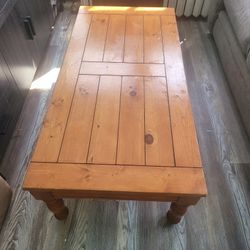 Light Brown Wood Coffee Table