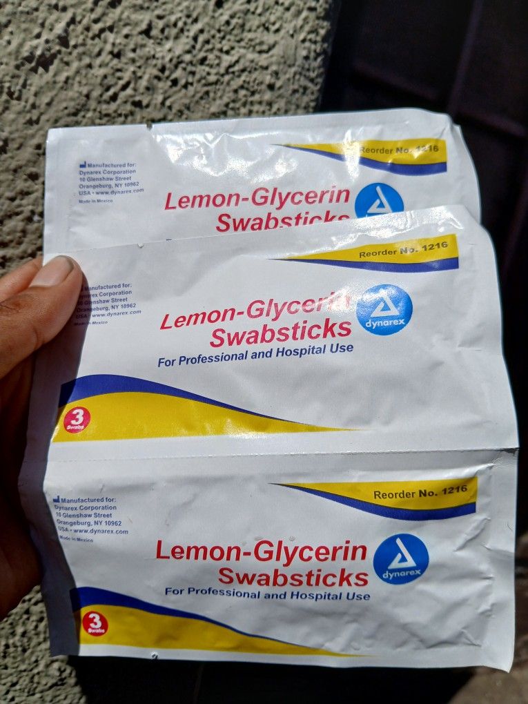 Lemon Glycerin Swabs