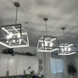 Antique White With Galvanized Accent Farm House