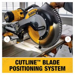 DEWALT 15 Amp Corded 12 in. Double Bevel Sliding Compound Miter Saw with XPS technology, Blade Wrench and Material Clamp