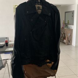 Leather Jacket Burberry Original