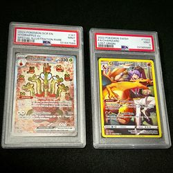 Pokemon PSA 9 Slab Lot Charizard TG03 + Hydrapple ex SIR #167 Graded