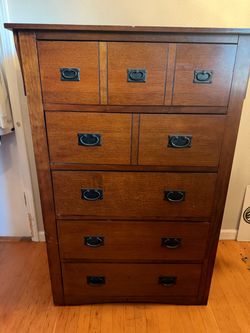 Tall wooden dresser- real wood
