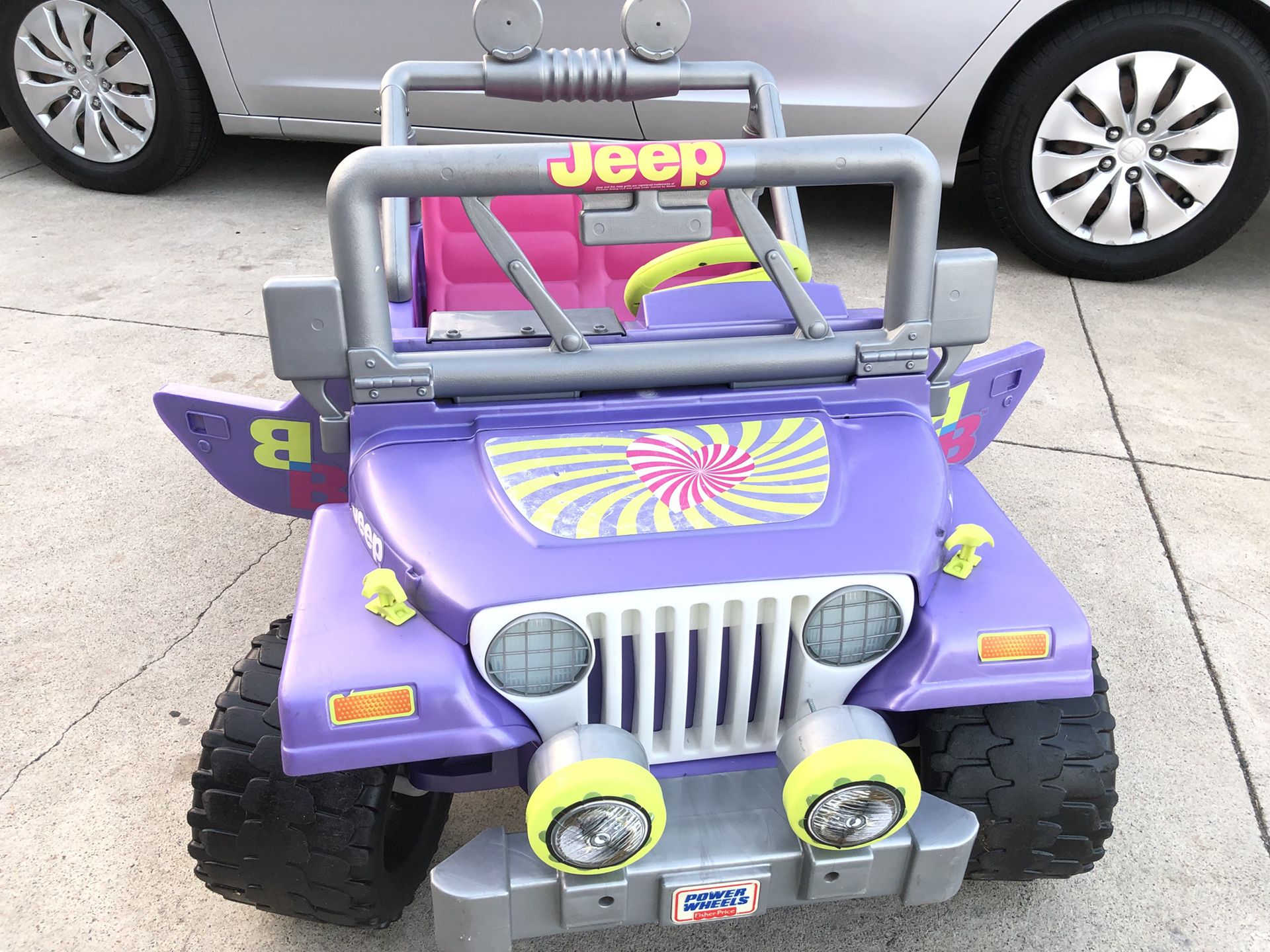 Purple Barbie Jeep Wrangler 12volt electric kids ride on cars power wheels  for Sale in Garden Grove, CA - OfferUp