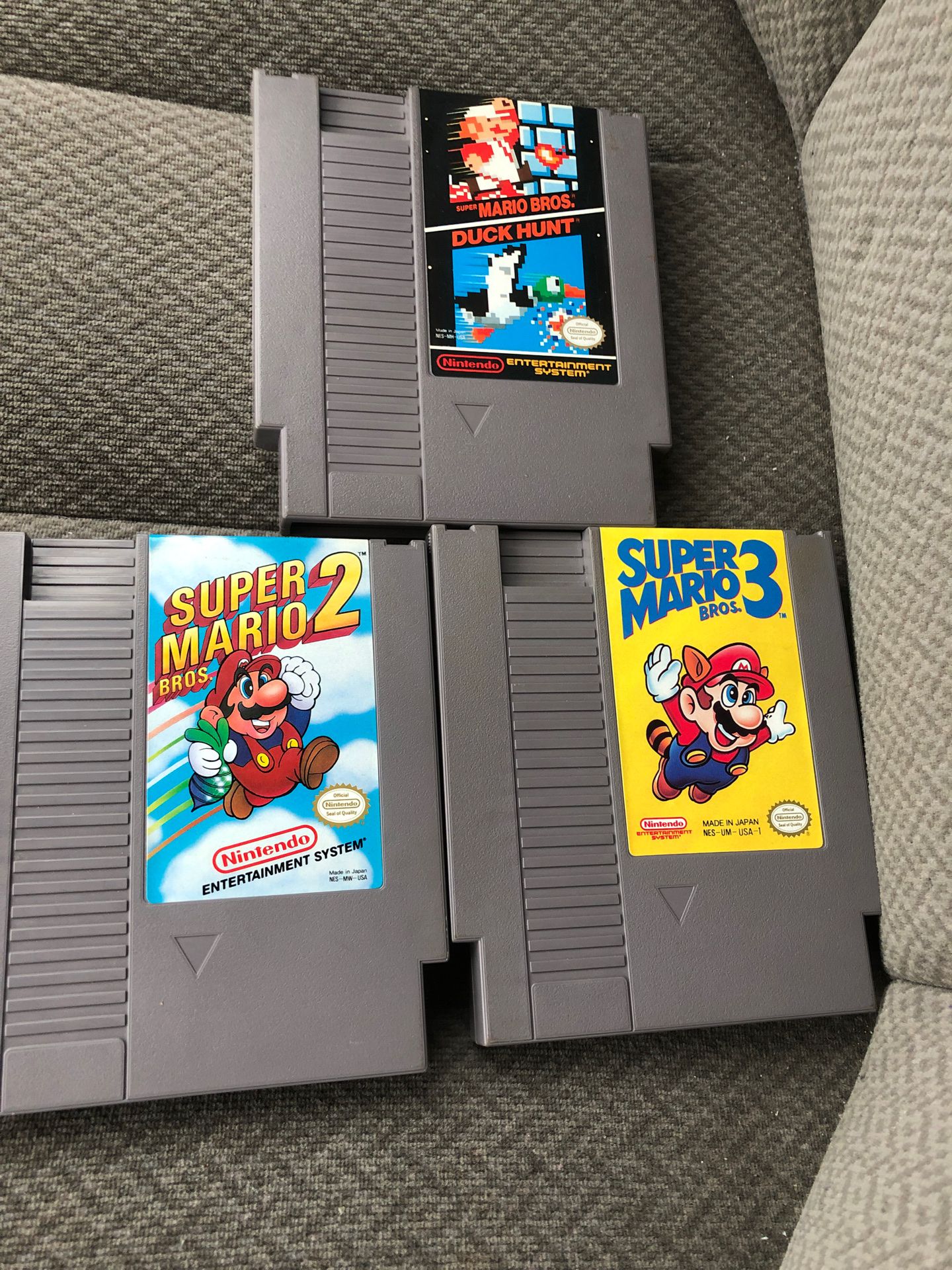 Original Nintendo Super Mario games. Retro Classics. 1,2,&3