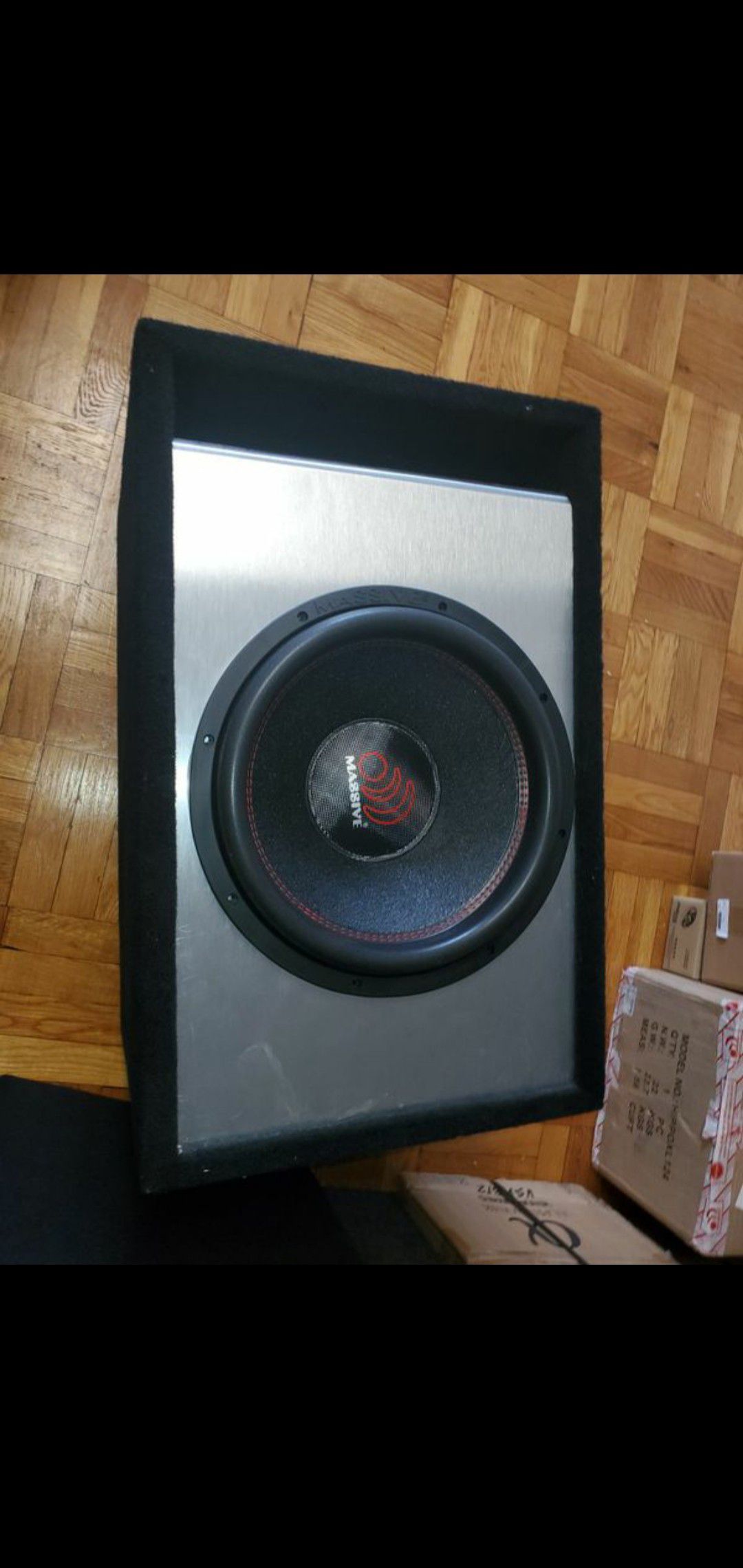 15INCH MASSIVE AUDIO HIPPO XL 4000WATTS DUAL 2OHM WIRED TO 1OHM LOAD IN PERFECT SPECS SUBWOOFER BOX
