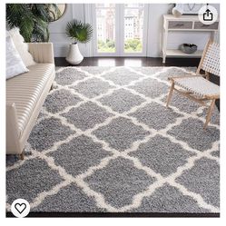 Grey And White Rug