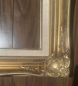 Beige and Gold Frame