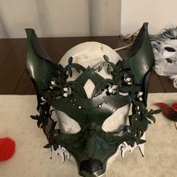 Halloween Leather Handmade Fox Mask
