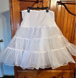White Tiered Crinoline Petticoat Skirt