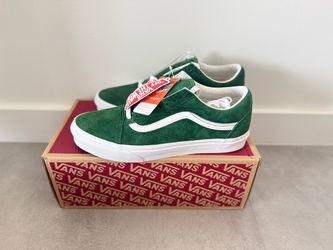 Vans Old Skool Men’s Pig Suede Green White  Sneakers size:9