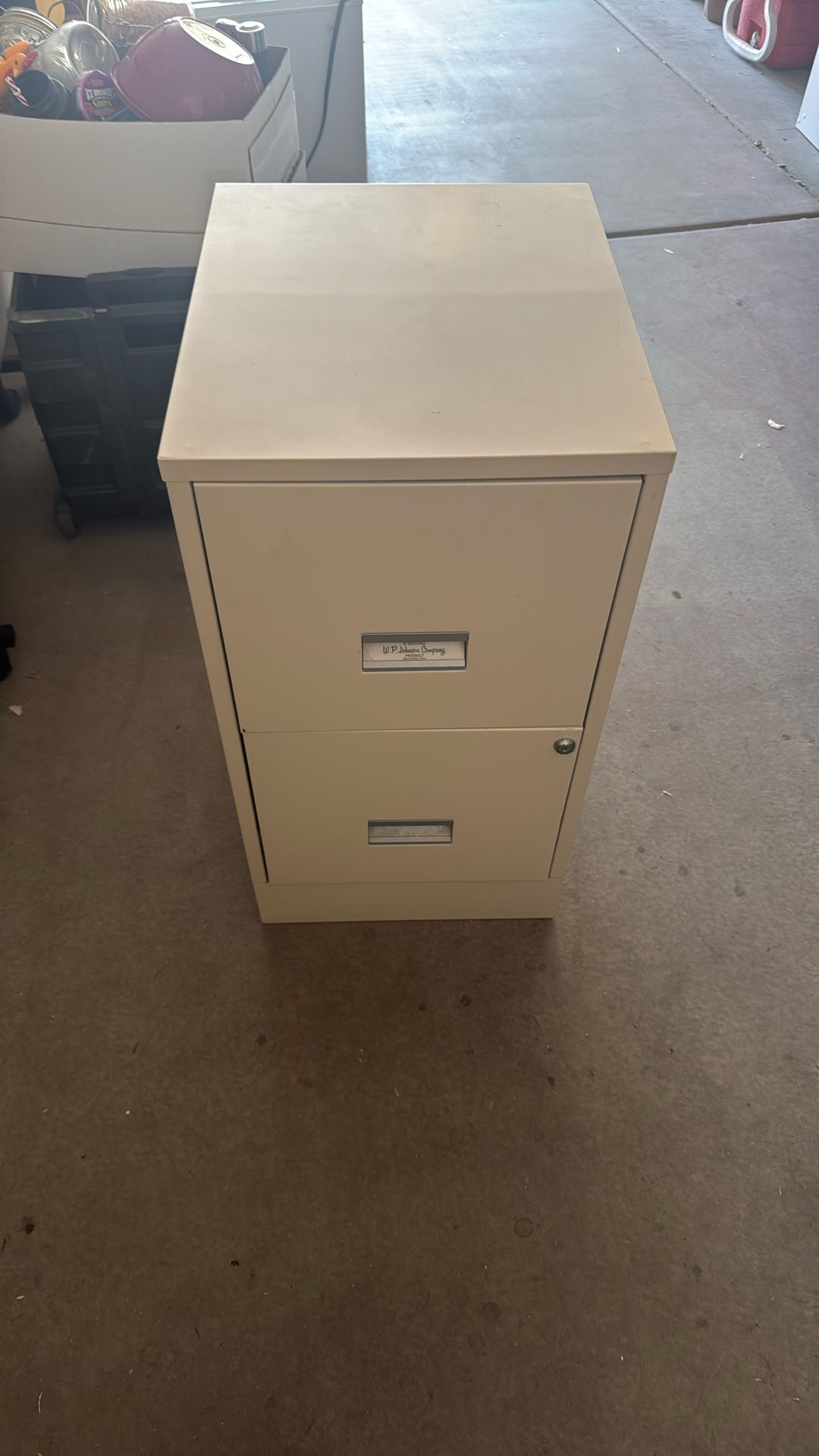 Two drawer filing cabinet, no dents