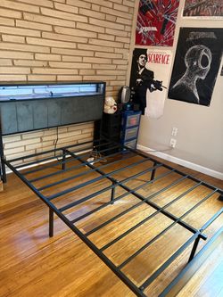 Full size bed frame w/ leds