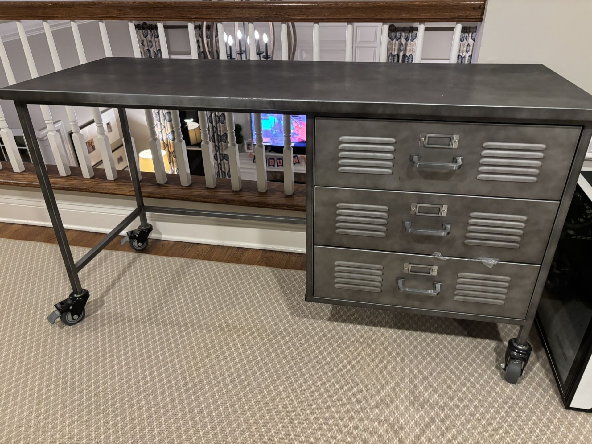 Pottery Barn Locker Single Pedestal Storage Desk (56")