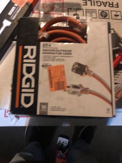 Generator cord 25 ft Nuevo rigid