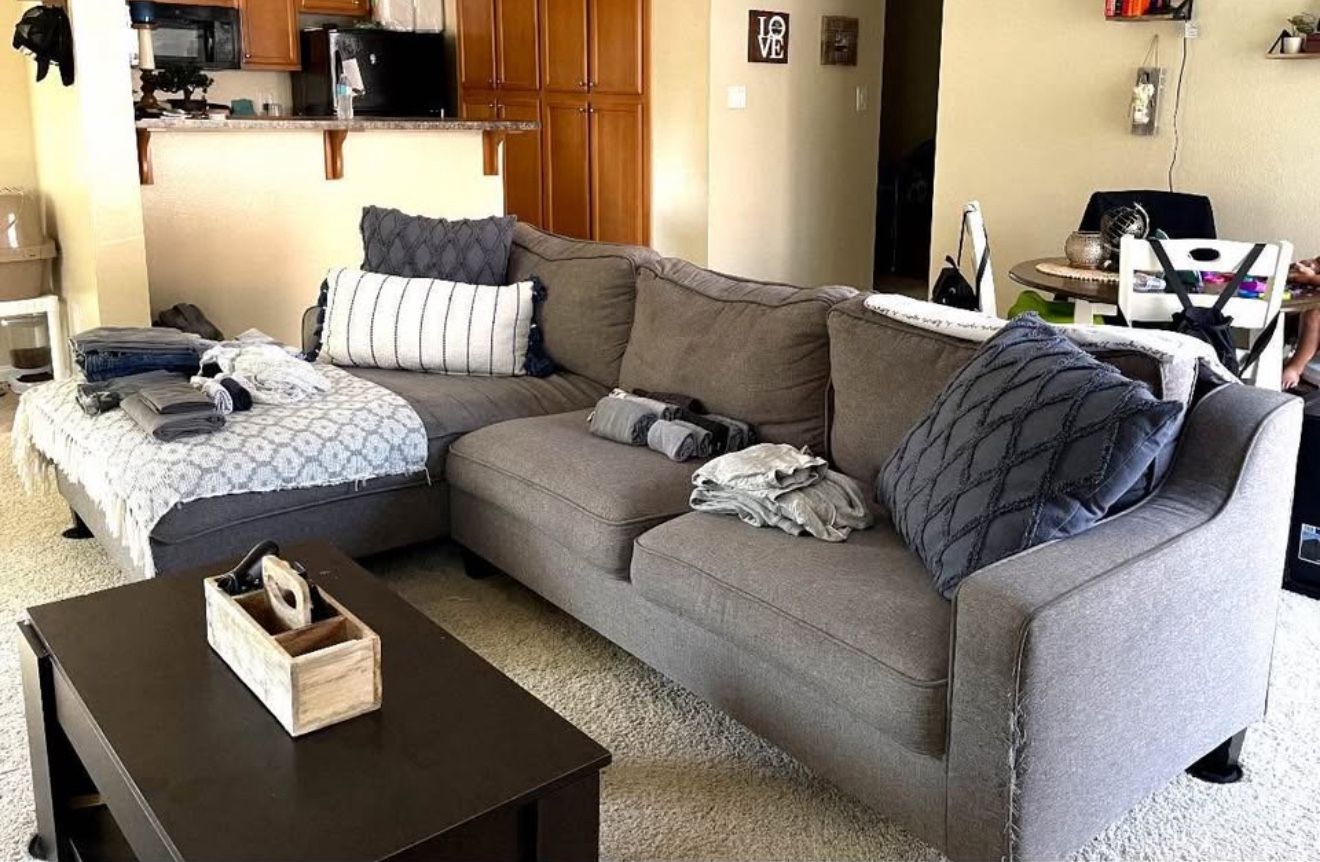 Grey sectional