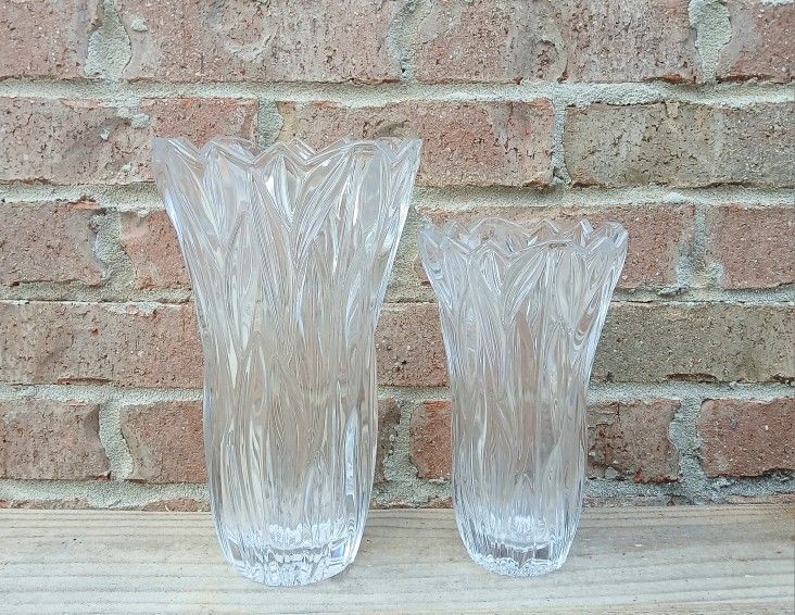 Block Dual Crystal Flower Vases