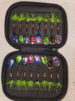 Set of (16) Fly Spoon Fishing Lures