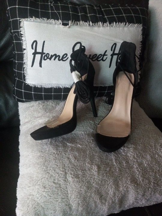 #wild Diva #shoes #women's #size 9 #heels #black #straps