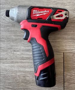 Milwaukee 2462-20 M12 1/4" Hex Impact Driver w/ Battery Tested OEM Tool