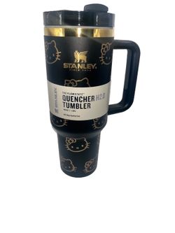 Black Gold Hello Kitty Stainless Steele Tumbler 40 Oz