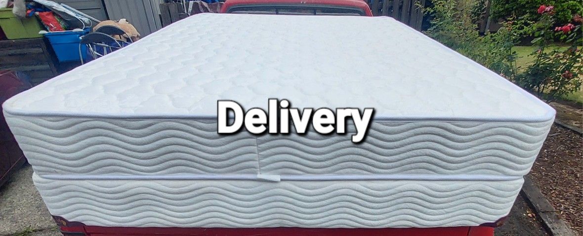 Queen Mattress And Box Springs With Metal Frame
