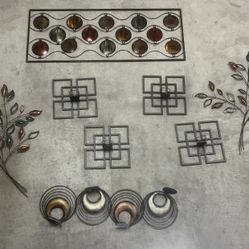 $40 Brass colorful Art And Candle Holders