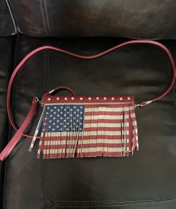 American Flag Crossed Purse -bag 