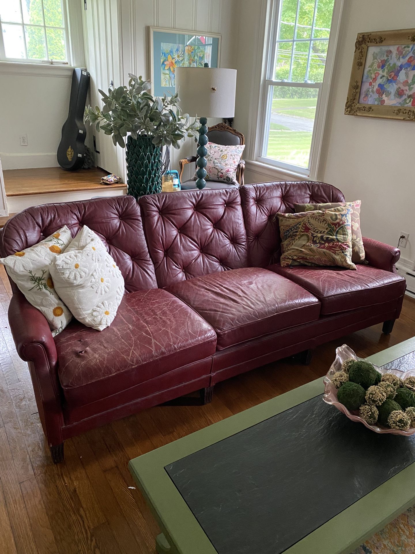 Red Leather Couch