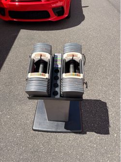 Power block adjustable dumbbells