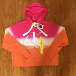 NWT CK Jeans women Dip Dye hoodie Size S