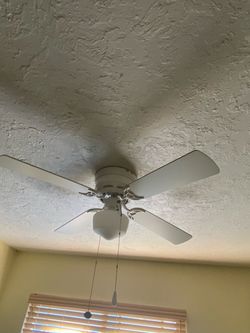 White ceiling fan