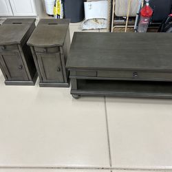 End Tables And Coffee Tables.  Gray 