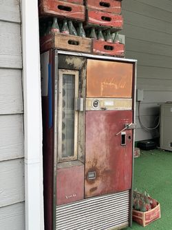 Vintage Coca Cola Drink Dispenser + Separate Cooler + Old Coke Bottles