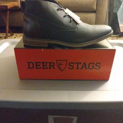Mens Dark Lace Up Boots Deers Stags