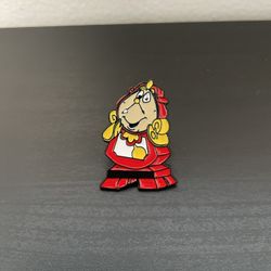 Disney Cogsworth Pin NEW Beauty & Beast Clock Pinback Metal Enamel