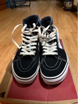 Vans Sk8-Hi Shoes (Navy Blue) Size men 5.5 Size Women 7.0