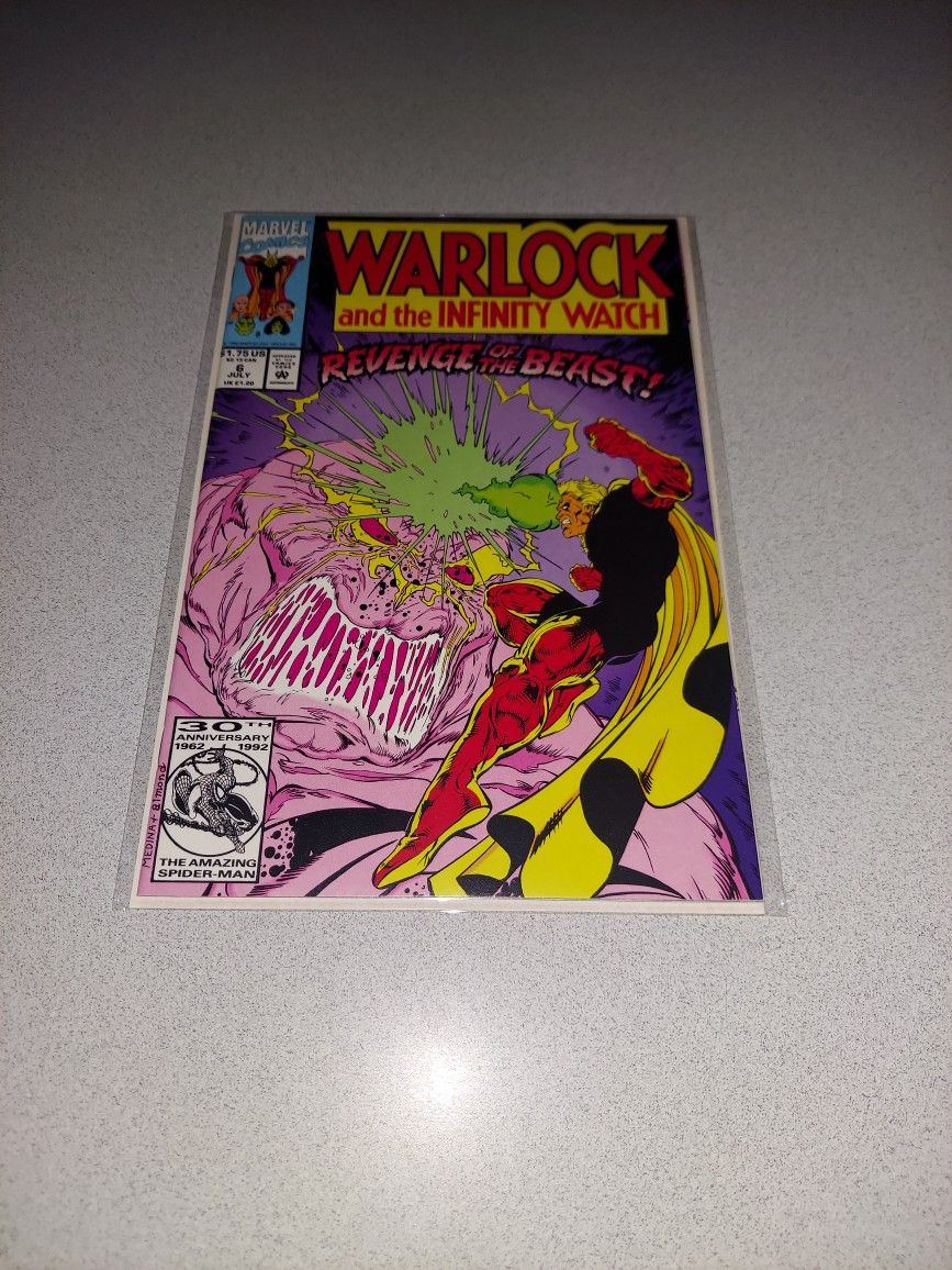 1992 WARLOCK AND THE INFINITY WATCH #6 COMIC BAGGED AND BOARDED 
