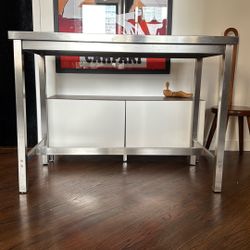 Silver IKEA Kitchen Table/Desk 