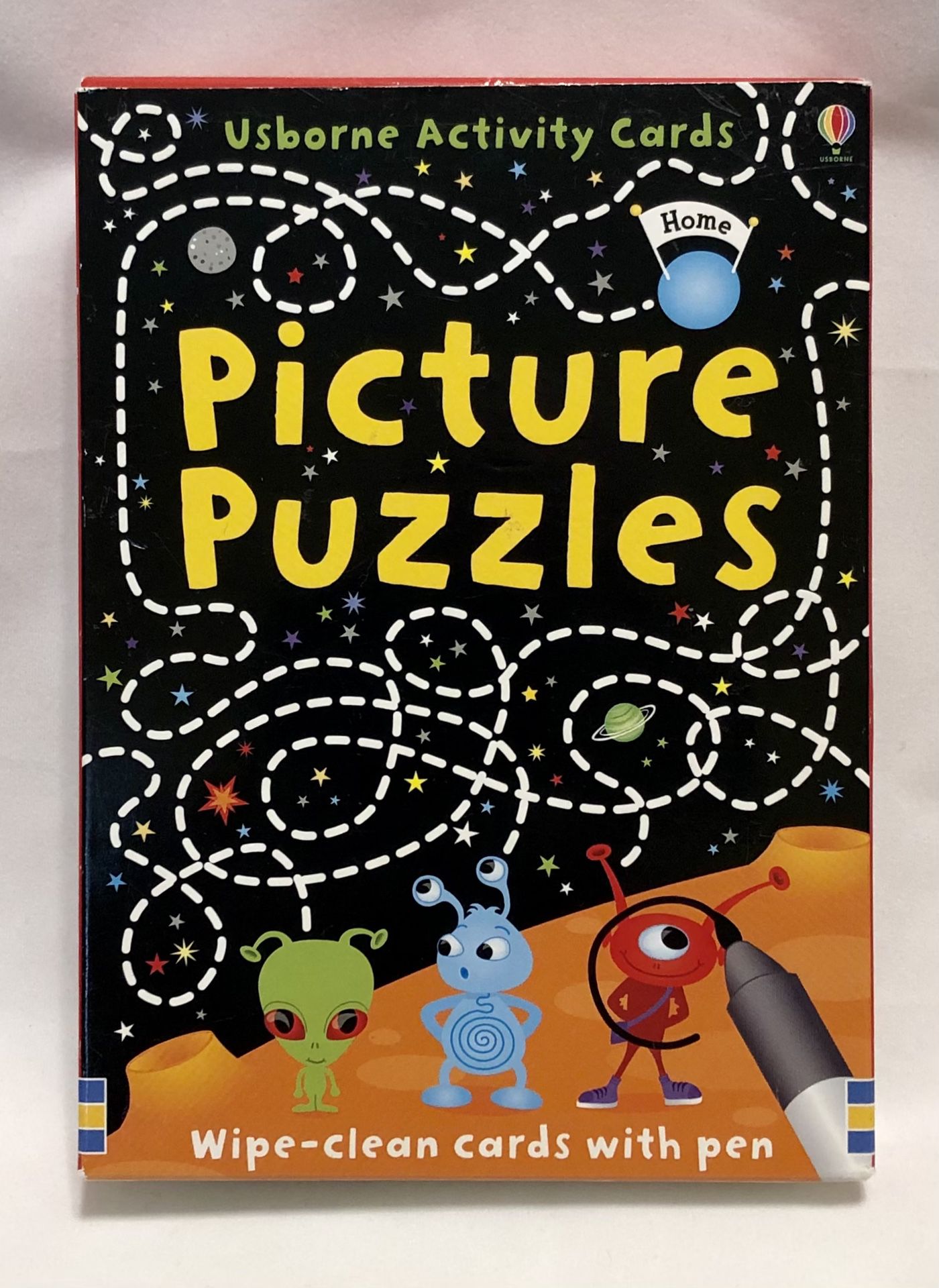 Usborne Activity Cards - PICTURE PUZZLES Wipe Clean & Reuse Games & Puzzles NEW!