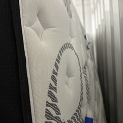 Bed Frame And Mattress King Size Like New.70$ For Both 