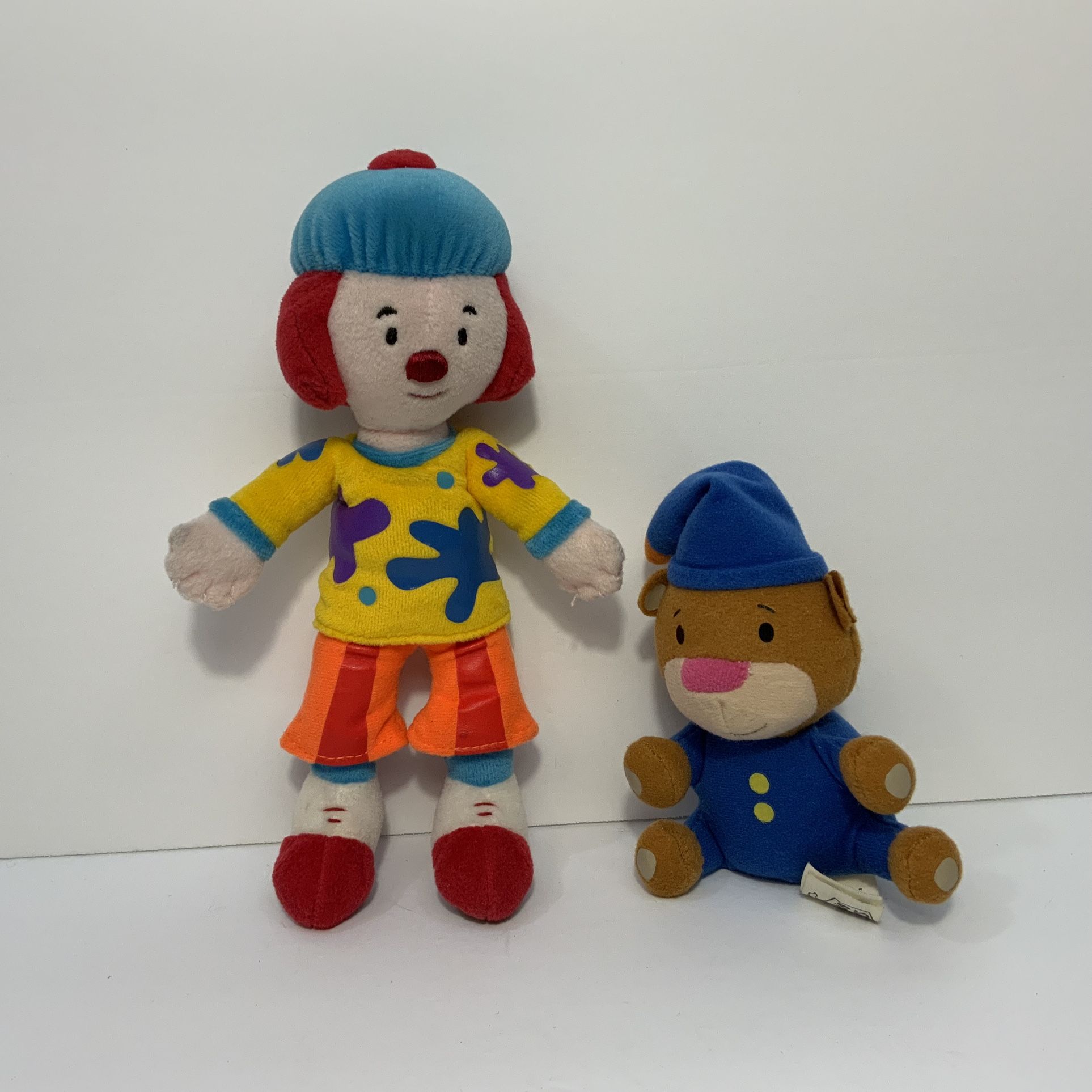 Disney Store Jojo's Circus Jojo Clown & Clownie Brownie Bear Stuffed Plush Toys