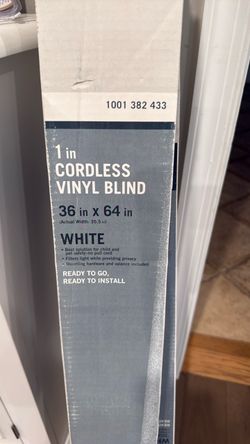 1 inch cordless vinyl blinds 36x64
