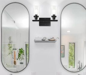 Brand new Modern Black 2-Light Bathroom Vanity Light Fixture