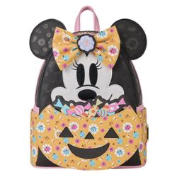 Loungefly Disney Minnie Mouse Trick or Treat Pumpkin GlTD Scented Mini Backpack