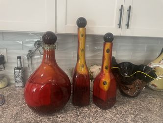 Three Decorative Bottles 