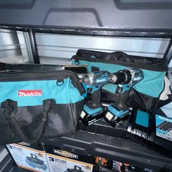 New Brushless Makita 1/2” Drill & 1/4” Hex Impact w/ 2-5.0 Batteries