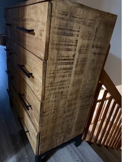 All wood vertical dresser
