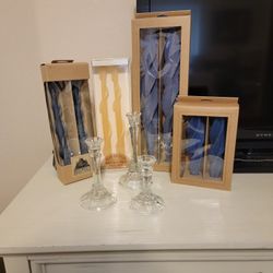 Mitchell's Beeswax candles and holders 